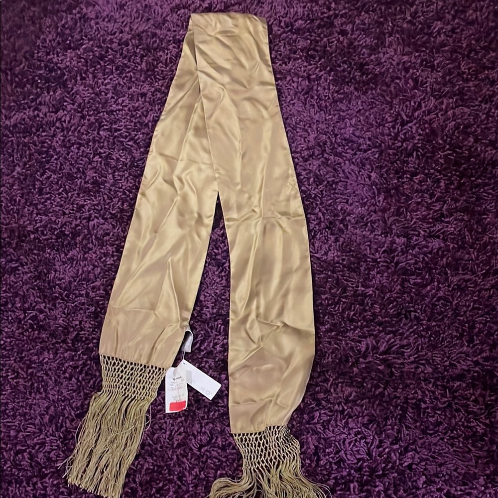 Echo Gold Fringe Scarf Wrap